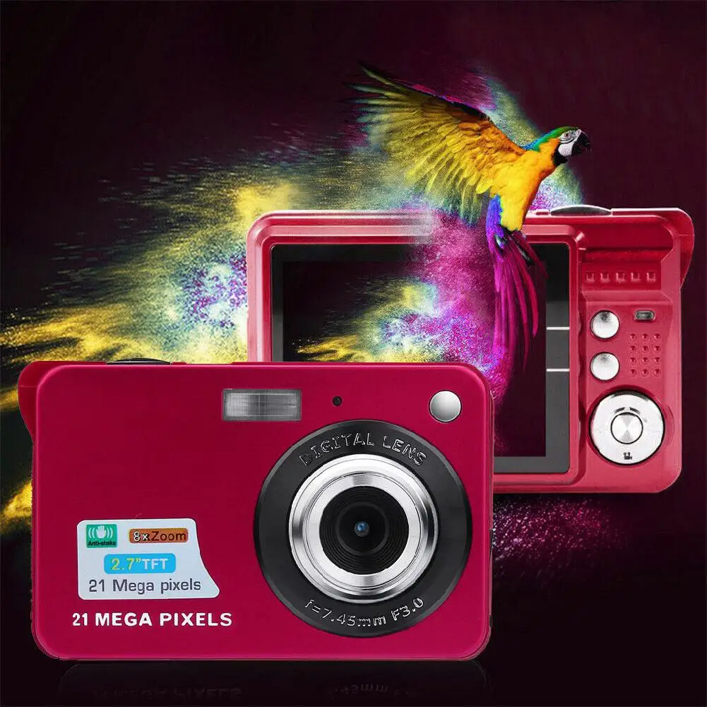 

2.7HD Screen Digital Camera 21MP Anti-Shake Face Detection Camcorder Student Children Birthday Gift Summer Holiday Toy