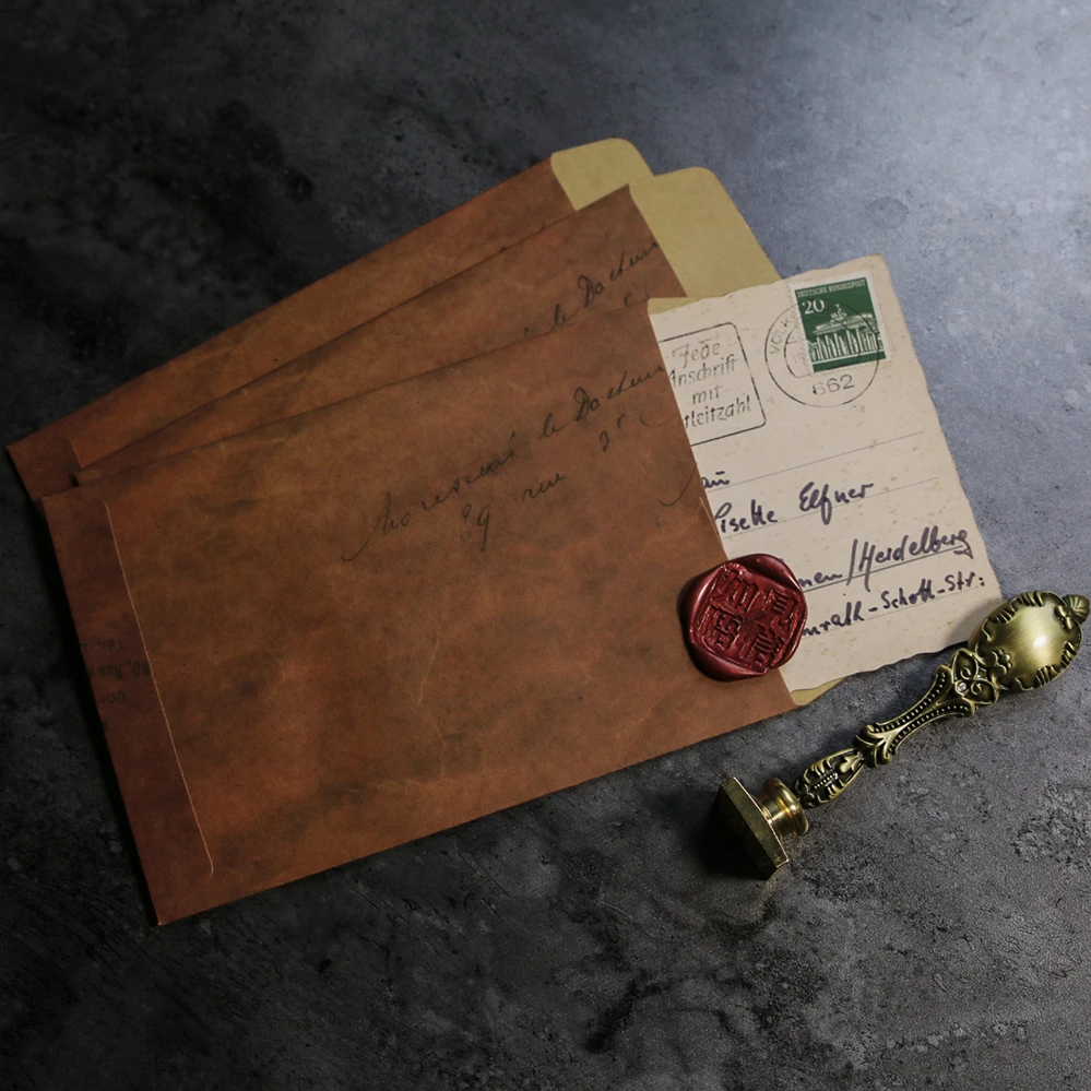 ヨーロッパヴィンテージ昔ながら封筒テクスチャクラフト紙ラッカーエンベロープバッグはがき文具 Diy ギフト包装 ステッカー Aliexpress