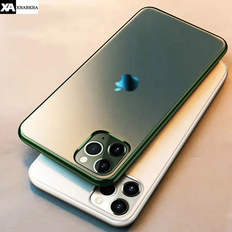 

Luxury Plating Scrub Phone Case For iPhone 11 Pro MAX Ultra Thin Transparent Soft Protective Cover For iPhone 11 Pro MAX 2019
