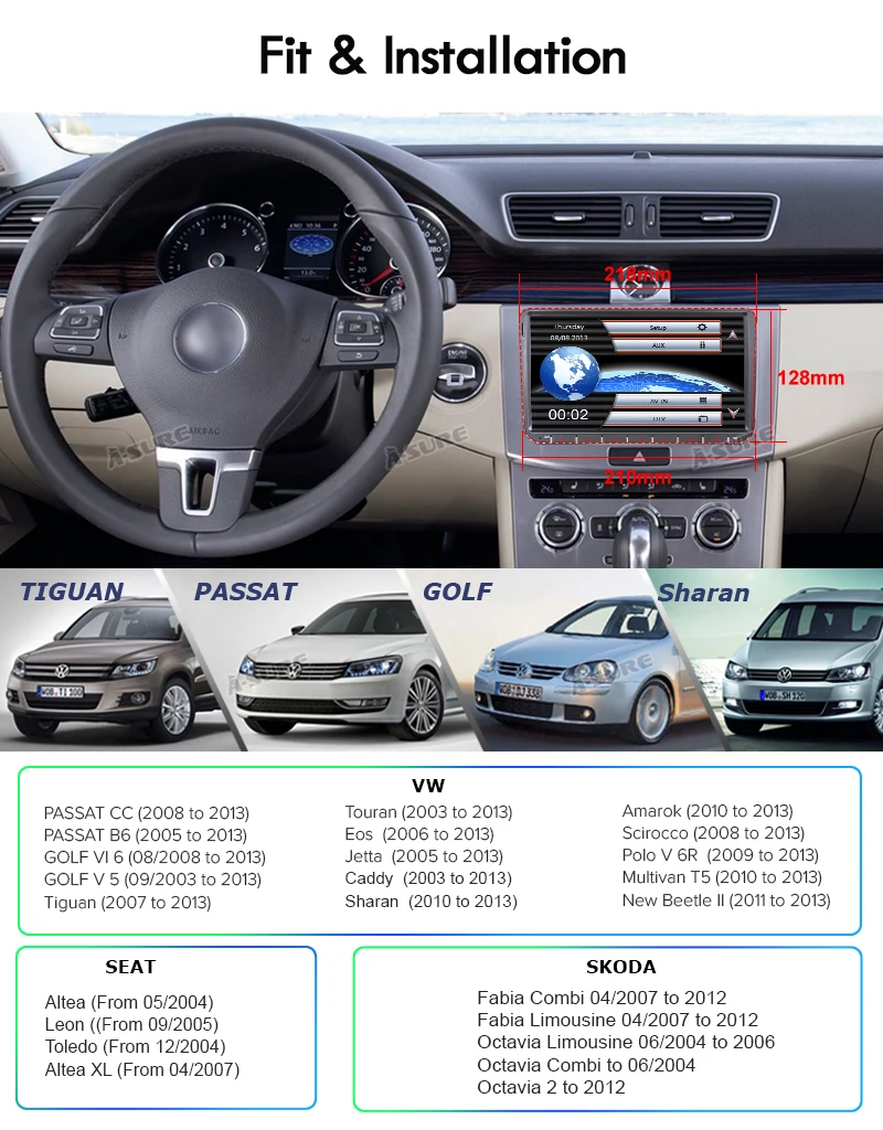 Excellent A-Sure 2 Din 9 Inch Car Auto Radio GPS For Volkswagen VW Tiguan Polo Golf 5 6 Passat b6 Caddy Transporter T5 Touran skoda 5 Excellent A-Sure 2 Din 9 Inch Car Auto Radio GPS For Volkswagen VW Tiguan Polo Golf 5 6 Passat b6 Caddy Transporter T5 Touran skoda 5