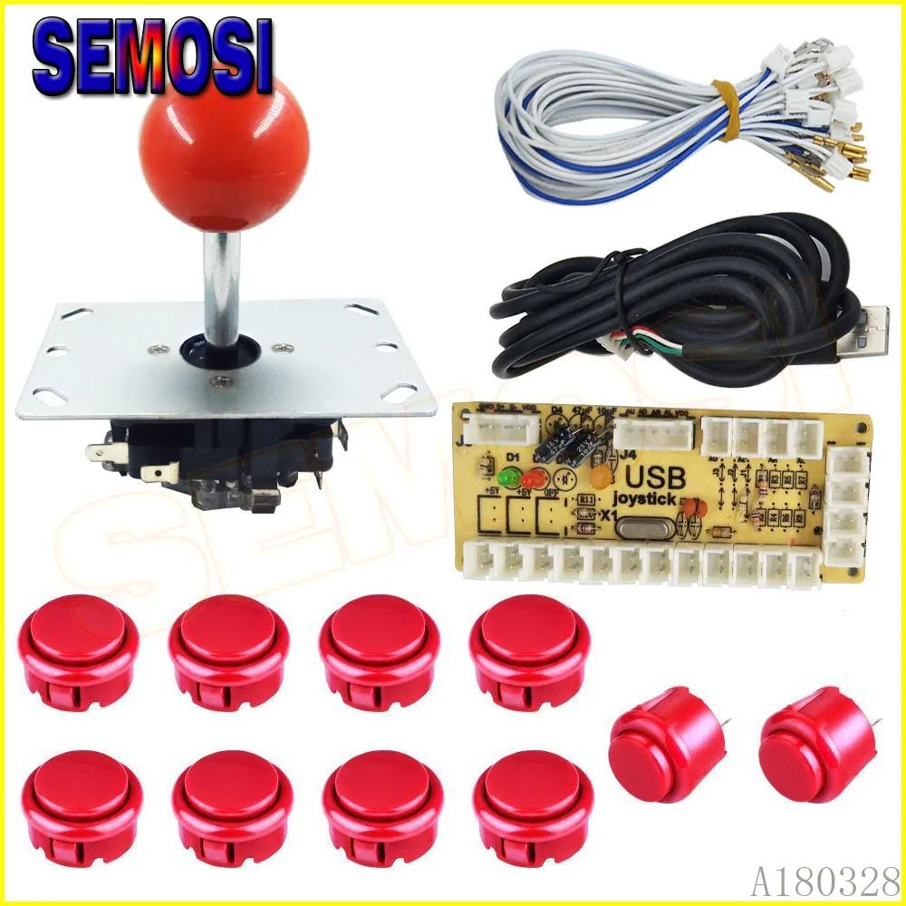 

Zero Delay Arcade Joystick and Buttons Kit USB Encoder For PC Arcade Fighting Game Parts DIY