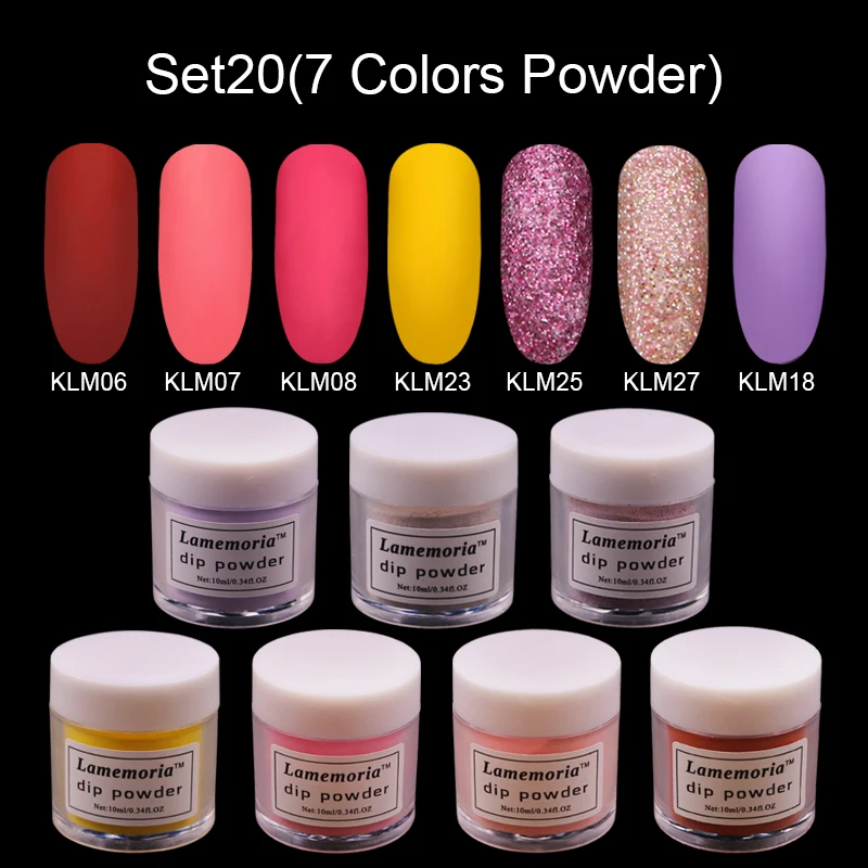 Set20 28 цветов, 4В 1, погружающийся порошок, акриловый ic Набор для ногтей/Набор для вырезания, акриловый полимер, жидкий пигмент, хромированный блеск для ногтей - Цвет: Set20