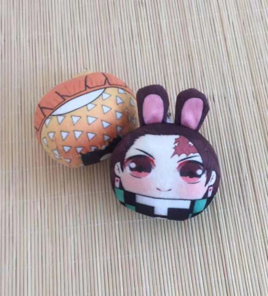 Новинка, 20 шт., Demon Slayer Kimetsu no Yaiba Kamado Nezuko Tanjirou Hashibira Inosuke, 4 дюйма, 10 см, брелок-Плюшевая Кукла, подвеска - Цвет: D