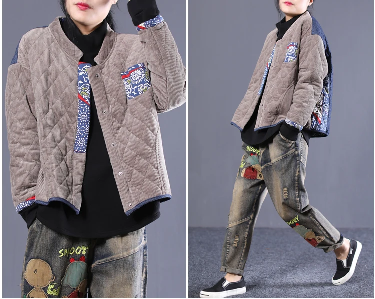 Max LuLu зимняя Роскошная Корейская Дамская одежда в стиле панк женские вельветовые куртки с принтом парки свободного покроя винтажное теплое Стеганое пальто