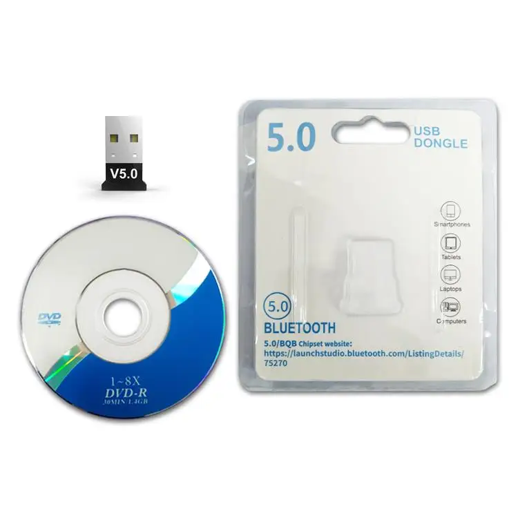 Bluetooth адаптер 5,0 USB Настольный компьютер Бесплатный привод Bluetooth аудио приемник ключ Музыкальный Аудио приемник передатчик
