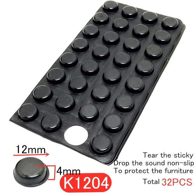Door Stops Black Silicone Rubber Pads Self Adhesive Cabinet Bumpers Catches Rubber Damper Buffer Cushion Furniture Hardware 3M K1204