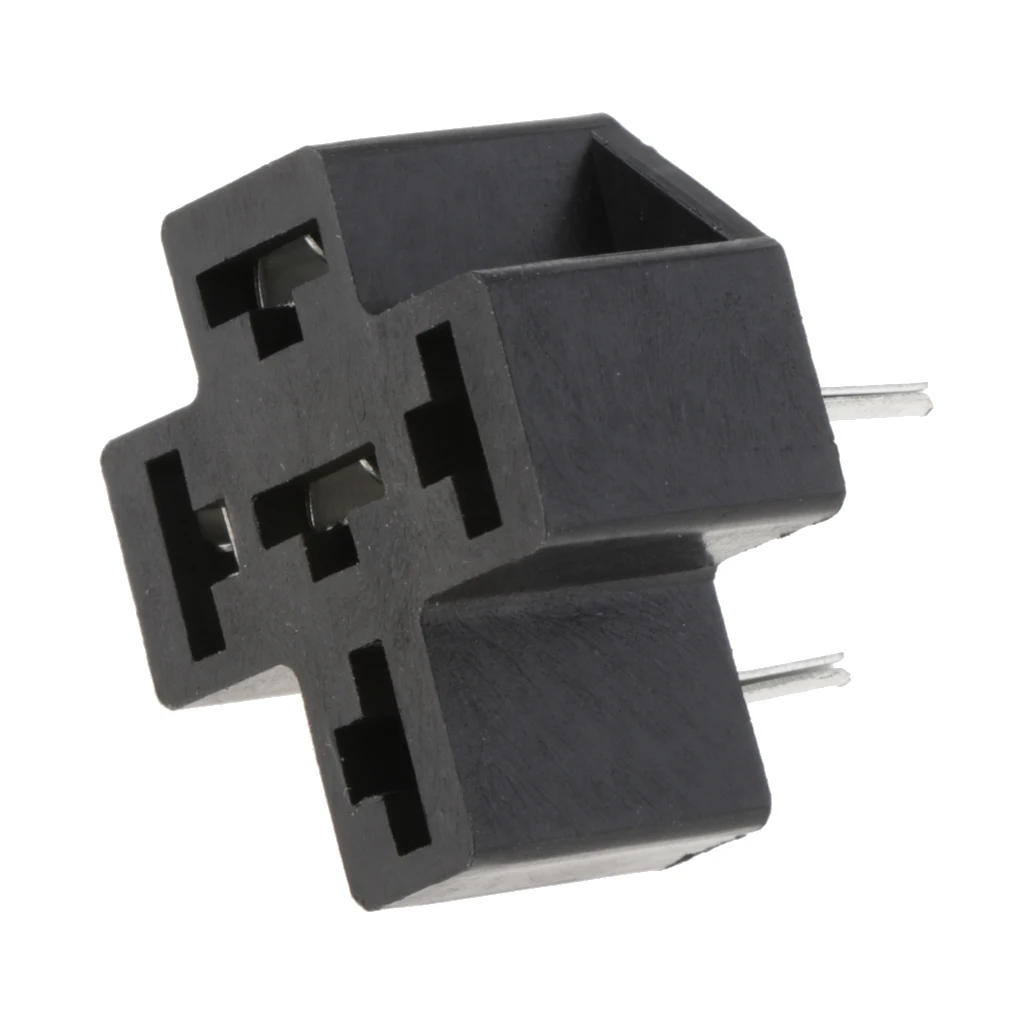 40A 5Pin Relay Connector PC Board Mount Micro Relay Socket PCB Thermoplastic Relay