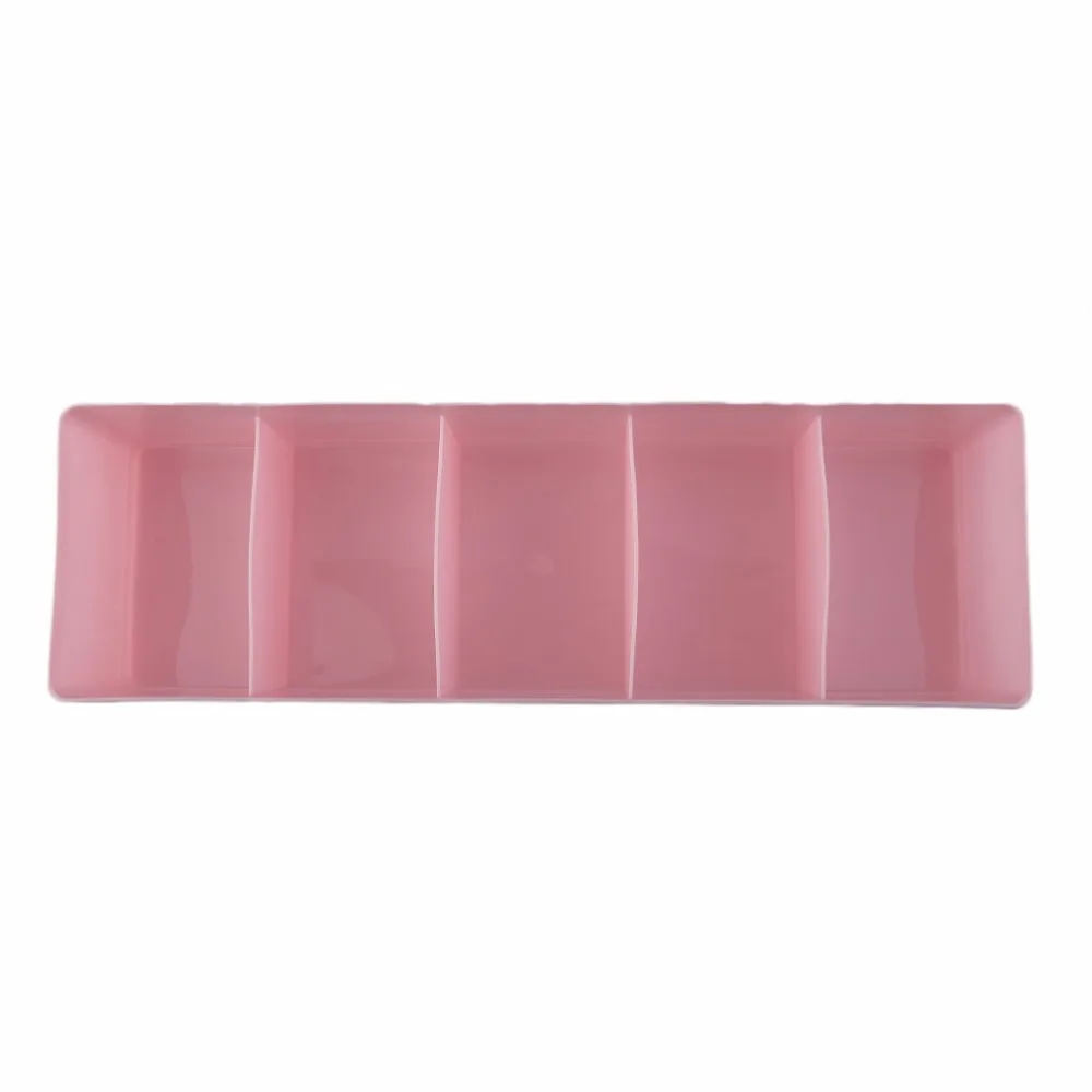 Pink Пять сеток многофункциональное нижнее белье носки крошечные вещи коробка для хранения пластиковая отделочная коробка ящик кровать шкаф cosas para escrito - Цвет: Pink