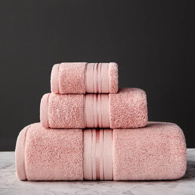 Bath Towel Set 100% Cotton Soft Super Absorbent Towel Washcloth/thick And Large Bath Towel Bathroom Hotel Sauna Towel 3 PC 5
