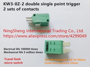 

Original new 100% KW3-0Z-2 silver contact micro switch 6pin 2 open 2 closed key stroke limit 16A250VAC V-15