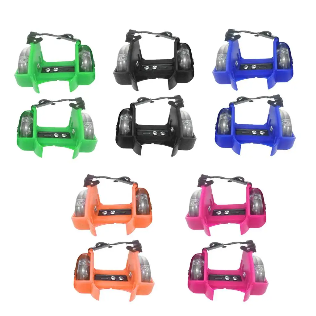Light Up Flash Heel Wheel Roller Skates LED Kids Child Rollerskate Training Shoe Strap on Child Street Skating Roller Adjustable