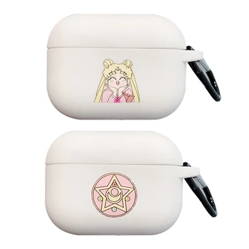 

Sailor Moon Bluetooth Wireless Headphones Charger Box Cover For Apple Airpods Pro3 With Hook