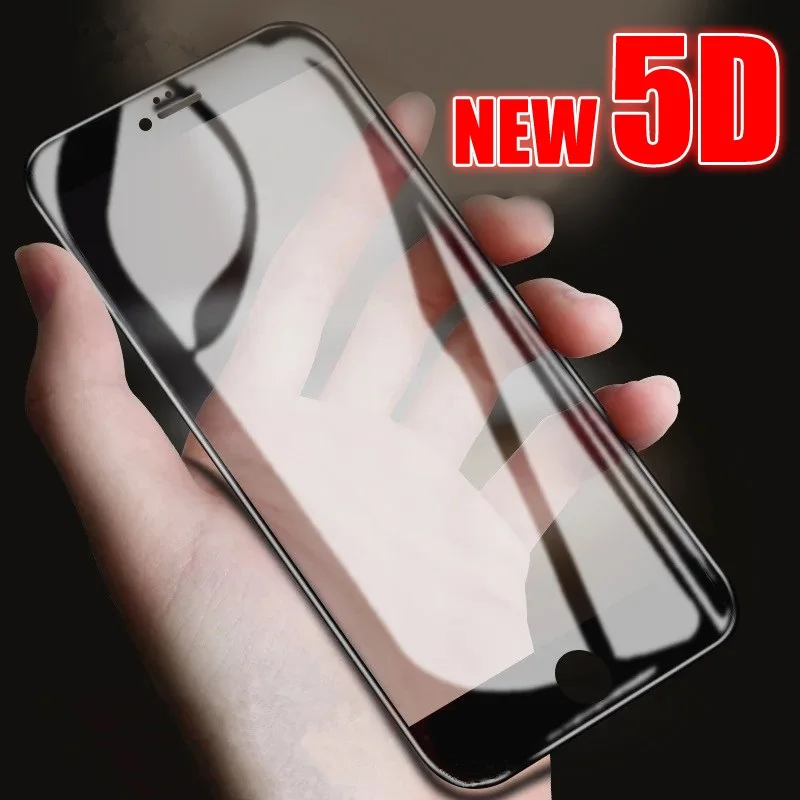 

2pcs 5D Full Cover Protective Glass On The For iPhone 7 8 6 6s Plus Screen Protector Film For iPhone X XS MAX XR Tempered Glass