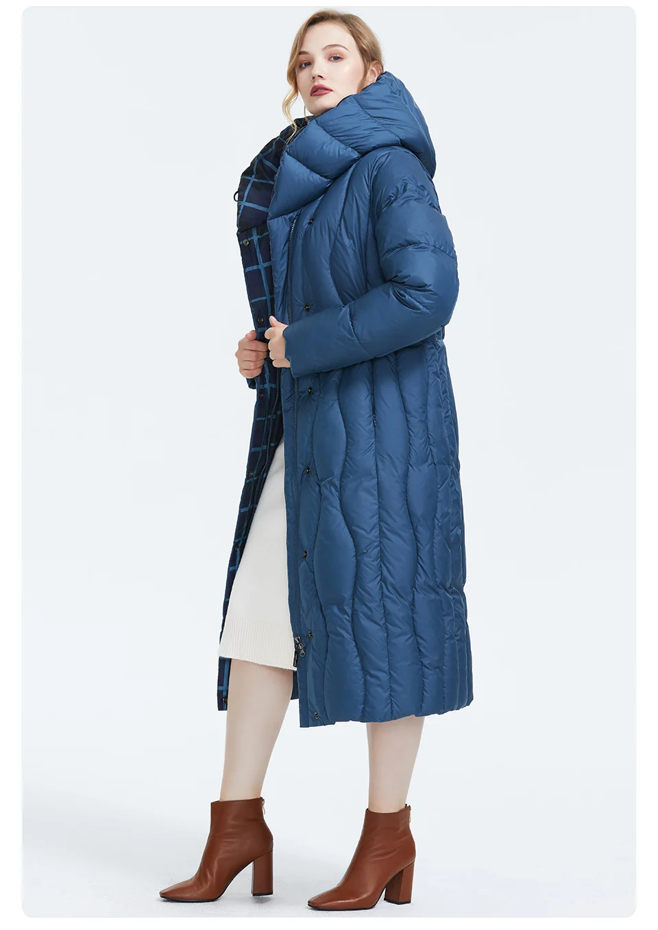 Astrid Зима новое поступление пуховик женская свободная одежда верхняя одежда высокое качество синий цвет толстый хлопок зимнее пальто AR-7051