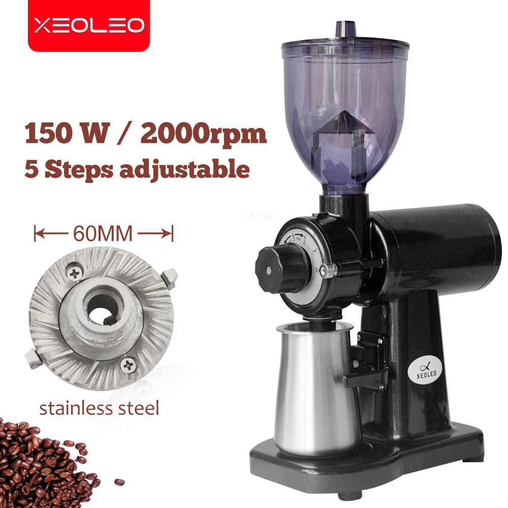 XEOLEO Kaffee Grinder 150W Elektrische kaffeemühle 60mm Flache rad Grat