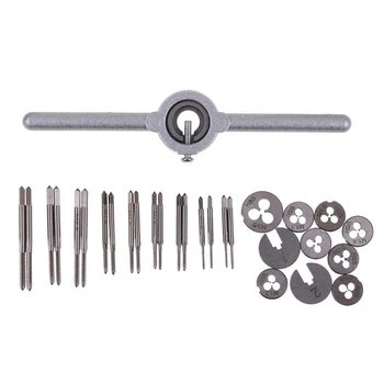 

31Pcs Mini HSS Metric Thread Plugs Taps Dies Wrench Handle Set M1-M2.5 Screw New H7EE