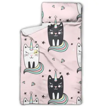 

Cute Caticorns Mattress Toddler Nap Mat Sleeping Pad Kindergarten Children Bedding Set With Pillow