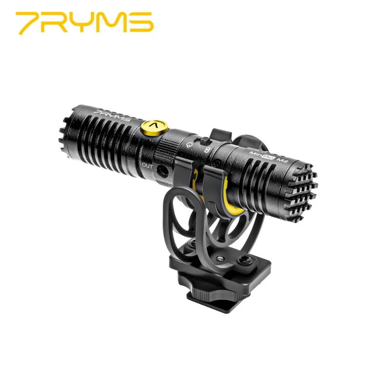 7RYMS MinBo M2 Two-way Bi-directional Mini Shotgun Microphone for DSLR Camera/Smartphone Video Recording Volgging(3.5mm TRS) | Электроника