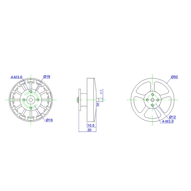 5010 750KV с высоким крутящим моментом бесщеточные двигатели для мультикоптера многоосного самолета