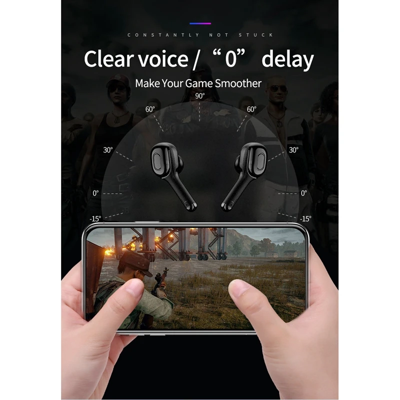 TWS беспроводные наушники Bluetooth 5,0 для iPhone huawei наушники светодиодный дисплей T9S Hands-Free встроенный стерео с зарядным устройством