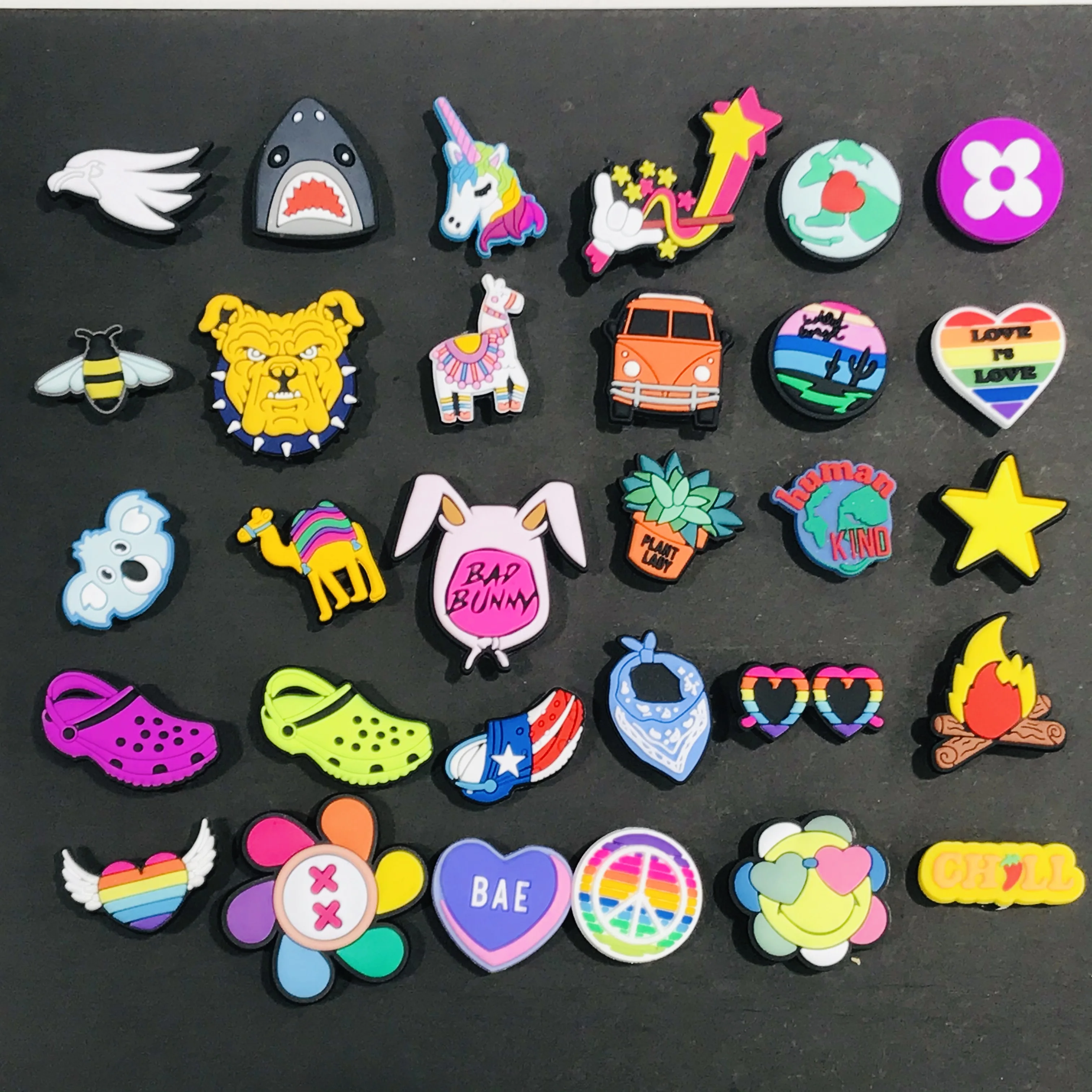 Shoe-Charms Buckle Unicorn Bee-Heart-Decoration-Accessories Bunny Rabbit Kids Do BAE