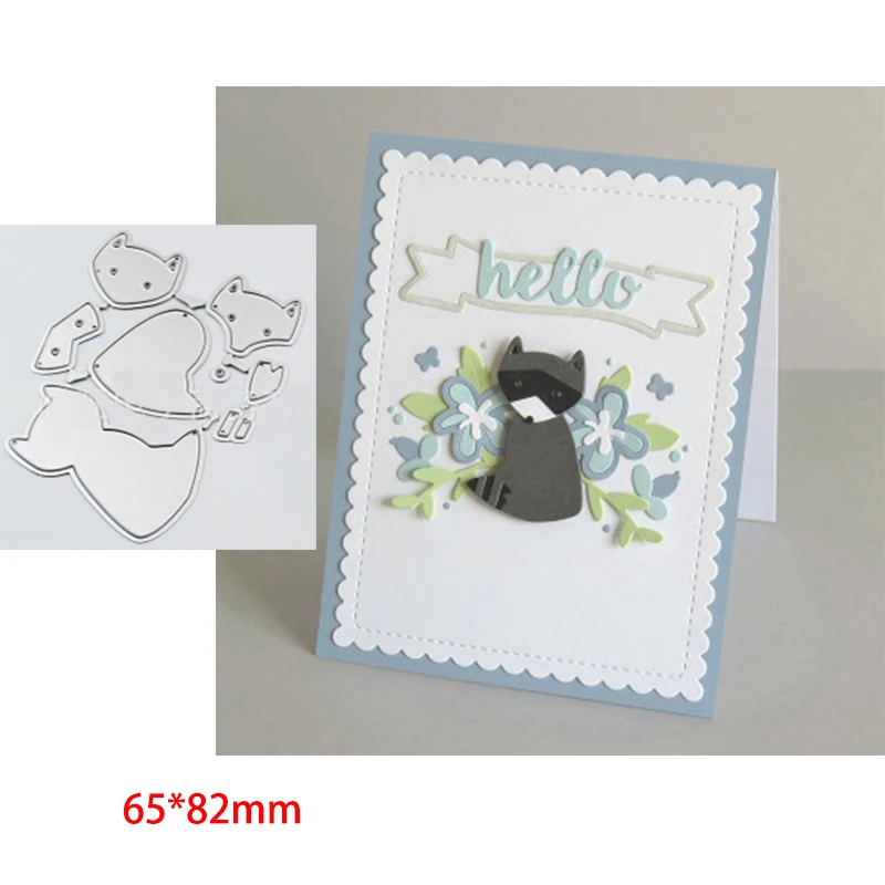 

New Dies For 2020 Fox animal Metal Cutting Dies Embossing Scrapbooking Stencil Craft Cut Dies For DIY Card Handmade