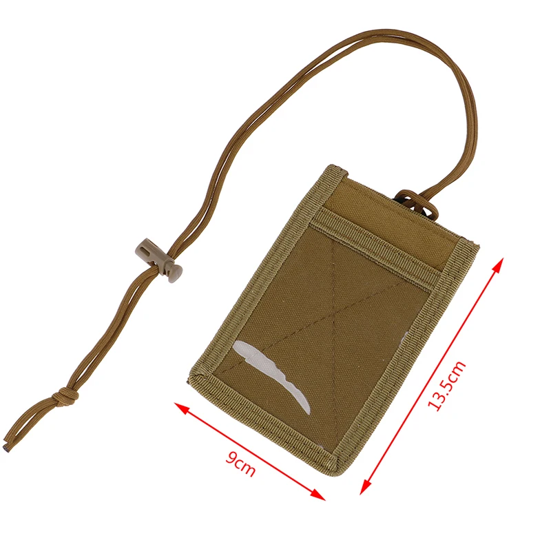 ID Card Holder Army Tactical Case Patch Neck Lanyard 1pc