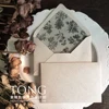 5pcs/lot Vintage Western Envelopes Wedding Invitations Printing Lining Envelopes Belly Band Invitation Stationary 4colors ► Photo 3/5