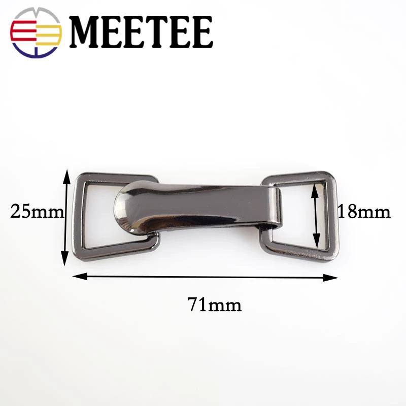 2/4 комплекта Meetee 18*73 см с металлическими заклепками; туфли-лодочки Кнопки одежда пряжки-Крючки пояс для одежды Декор DIY Швейные Костюмы пуховое пальто аксессуар питания