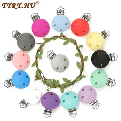 TYRY.HU Round Silicone Clip 1PC Of Pacifier Clip BPA-Free Silicone Dummy Baby Pacifier Chain DIY Accessories