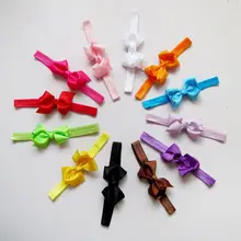 Детские аксессуары для волос в европейском и американском стиле, Детская повязка на голову, бант из ленты, детская лента для волос, головной убор, 12 цветов