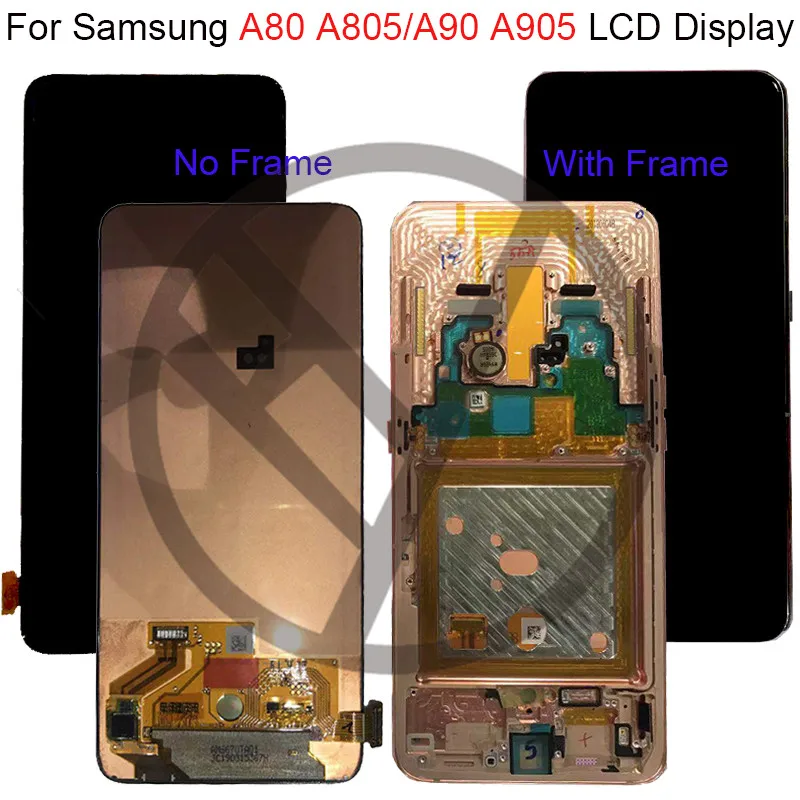 Супер AMOLED для samsung galaxy A80 ЖК-дисплей с сенсорным экраном дигитайзер с рамкой в сборе A90 A805 A805F/DS для samsung A90 lcd