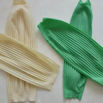 

1 Pair Oversleeve Latex Striped Waterproof Long Sleeve Arm Sleevelets Soft Home