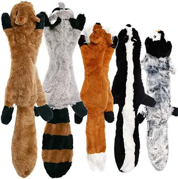 

Plush Toys Squeak Pet Wolf Animal Toy Dog Chew Squeaky Whistling Involved Squirrel Toys for Puppy Small Medium Large Dogs