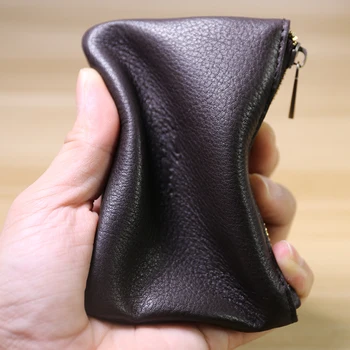 

Coin Purse Men Genuine Leather Wallets Men Wallet Women Vintage Slim Zipper Short Wallets Card Holder Pouch For Cards New