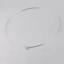 10 pçs/lote 1mm de Espessura Cabo de Colar de Fio de Aço Inoxidável Rodada Círculo Binários Colar Gargantilha Para Jóias DIY Fazendo(China)