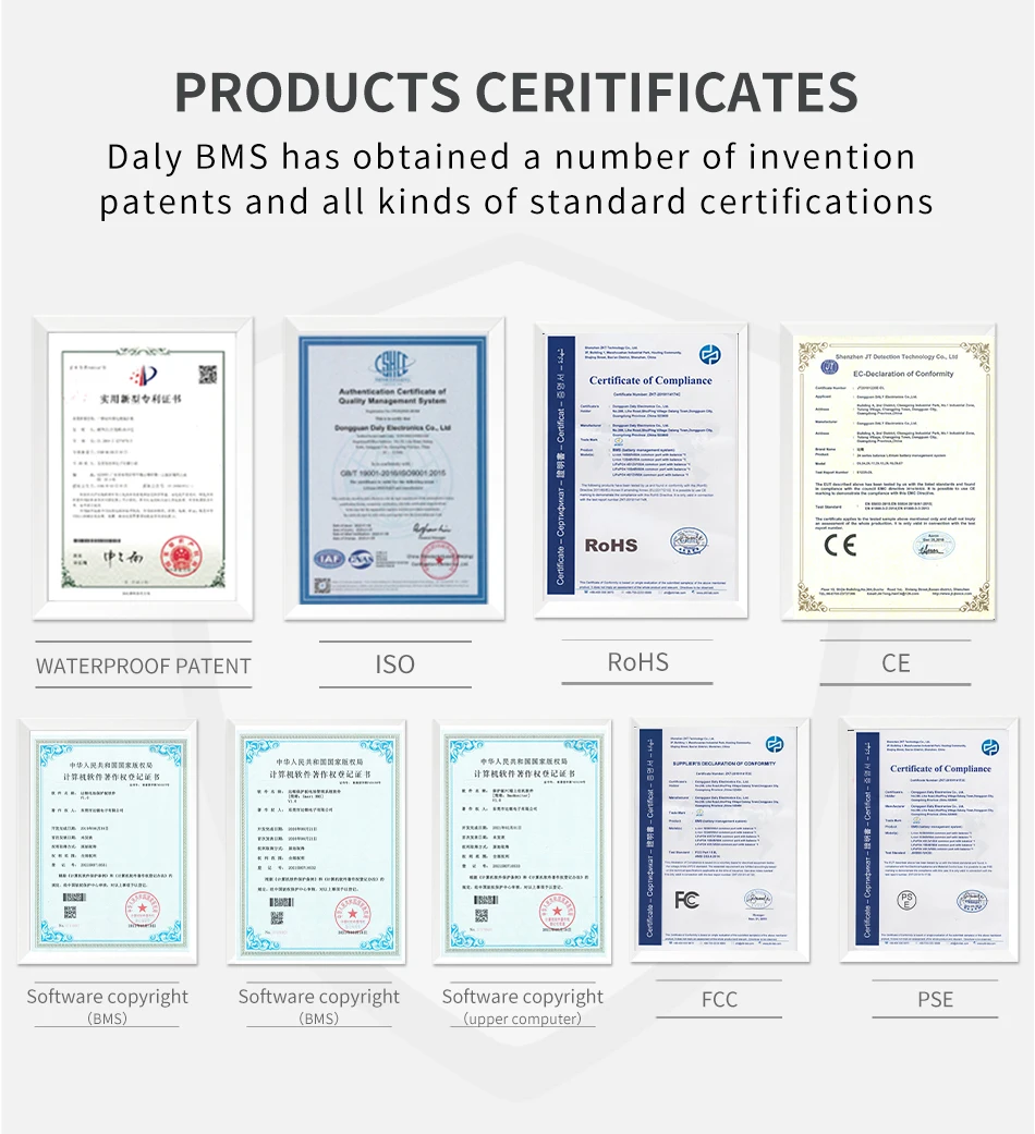 Daly BMS Li-Ion LiFePO4 BMS 3s-24s 12V 24v 36V 48V 60V 72V 29,6 in15A 20A 30A 40A 50A 60A 80A 100A 120A 150A Lithium battery BMS