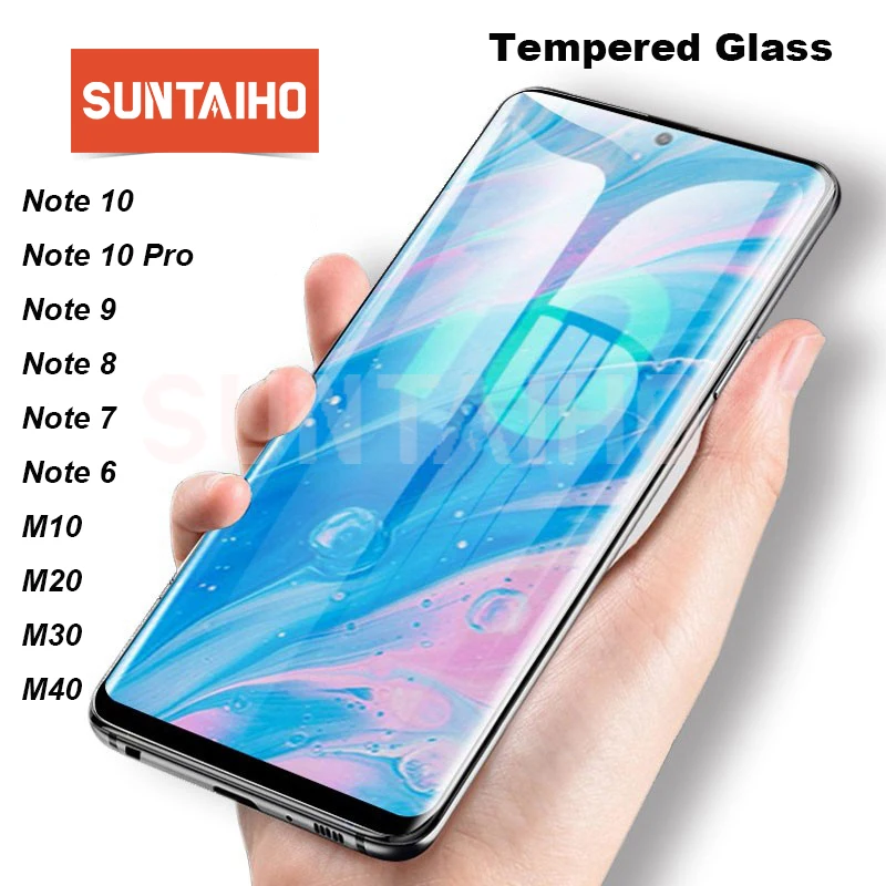 Закаленное стекло для Samsung Galaxy Note 10 Plus Защитная пленка экрана 9 8 7 6 M10 M20 M30 M50