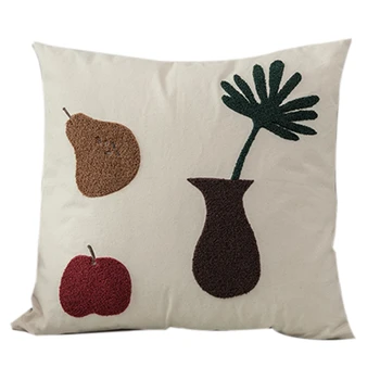 

Pillow Case Cute 3D Decorative Pillowcase Cat Floral Geometric Embroidery Pillow Cases for Home Hotel Office