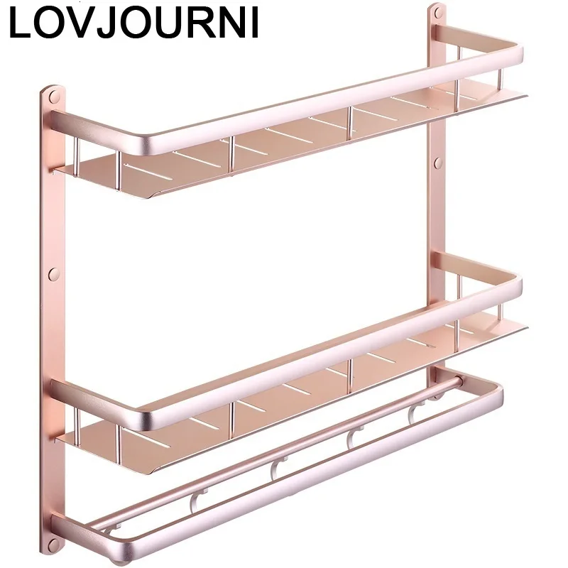 

Hairdryer Shampoo Holder Estanteria Pared Shower Rack Floating Accessories Salle De Bain Shelves Wall Banheiro Bathroom Shelf