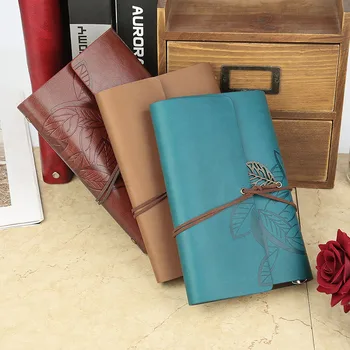 

Loose-leaf Retro Leaf Hanging Note Book Travel Diary Office School Stationery Present New Arrival