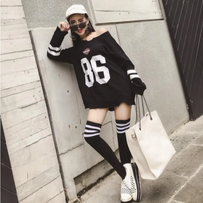 casual print o-neck long sleeve fashion brand Women's Clothing t-shirts spring fall new Korean style harajuku tops high quality