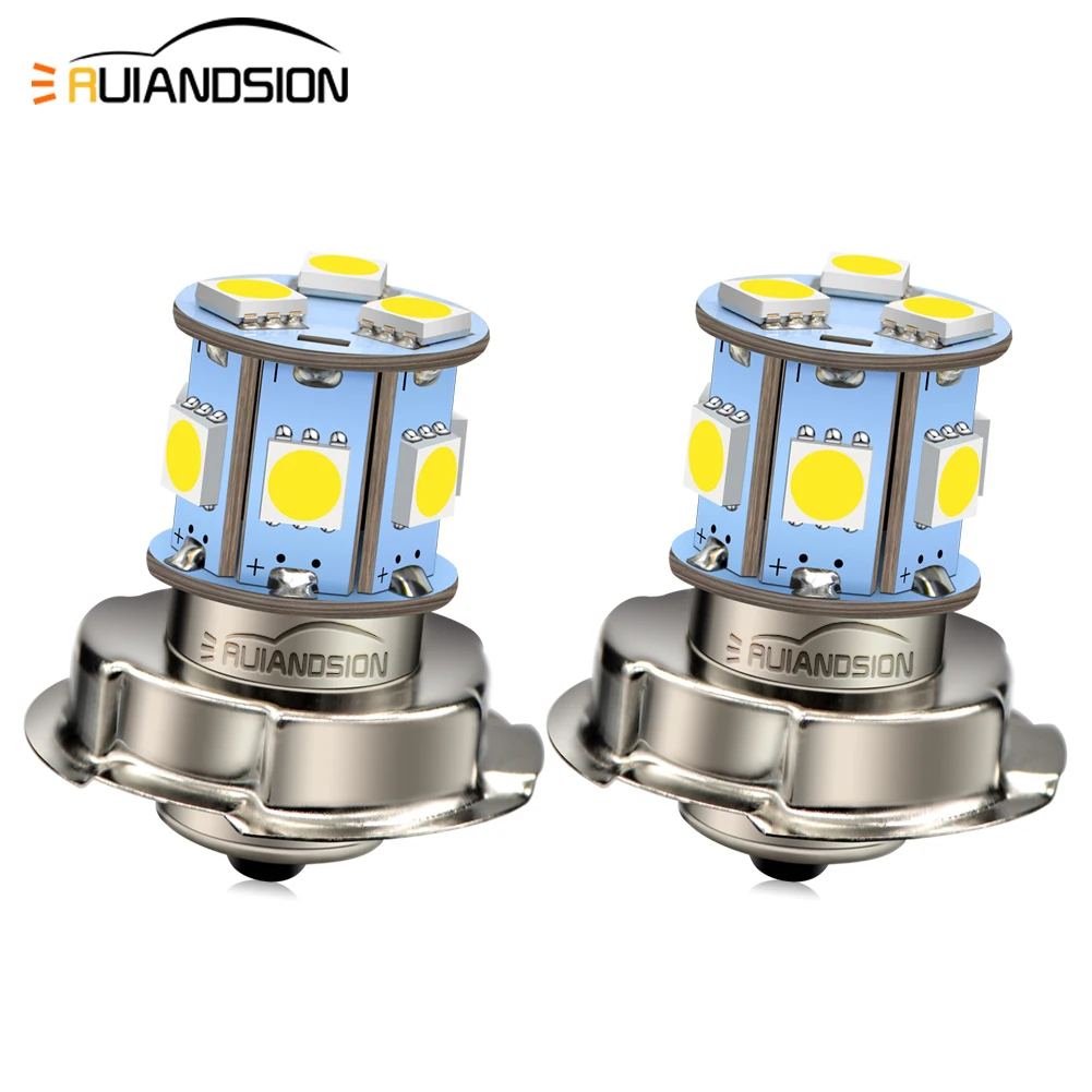 2pcs P26S Led COB Motorcycle Headlight Car 10-80V 9smd 5050 DRL Daytime Light Motorbike 3W Fog Head Lamp 12V 24V |