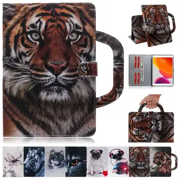 

Smart Case For iPad 10.2'' iPad 7 7th Gen Tablet Cover Printed Leather Stand Cover Handle Folio Case For iPad 10.2 inch 2019