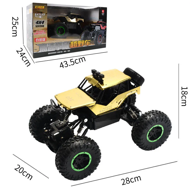 2,4 г 4WD сплав 1:14 Багги зарядка Радиоуправляемый пульт дистанционного альпинизма автомобиль металлический внедорожный автомобиль мальчик пульт дистанционного управления модель игрушки
