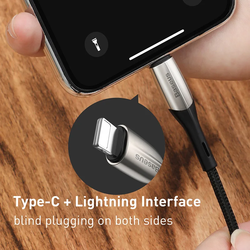 Baseus 18 Вт usb type-C кабель для Lightning провода для iPhone 11 Pro X Xs Max XR PD 3,0 кабель передачи данных для быстрой зарядки usb type-C шнур