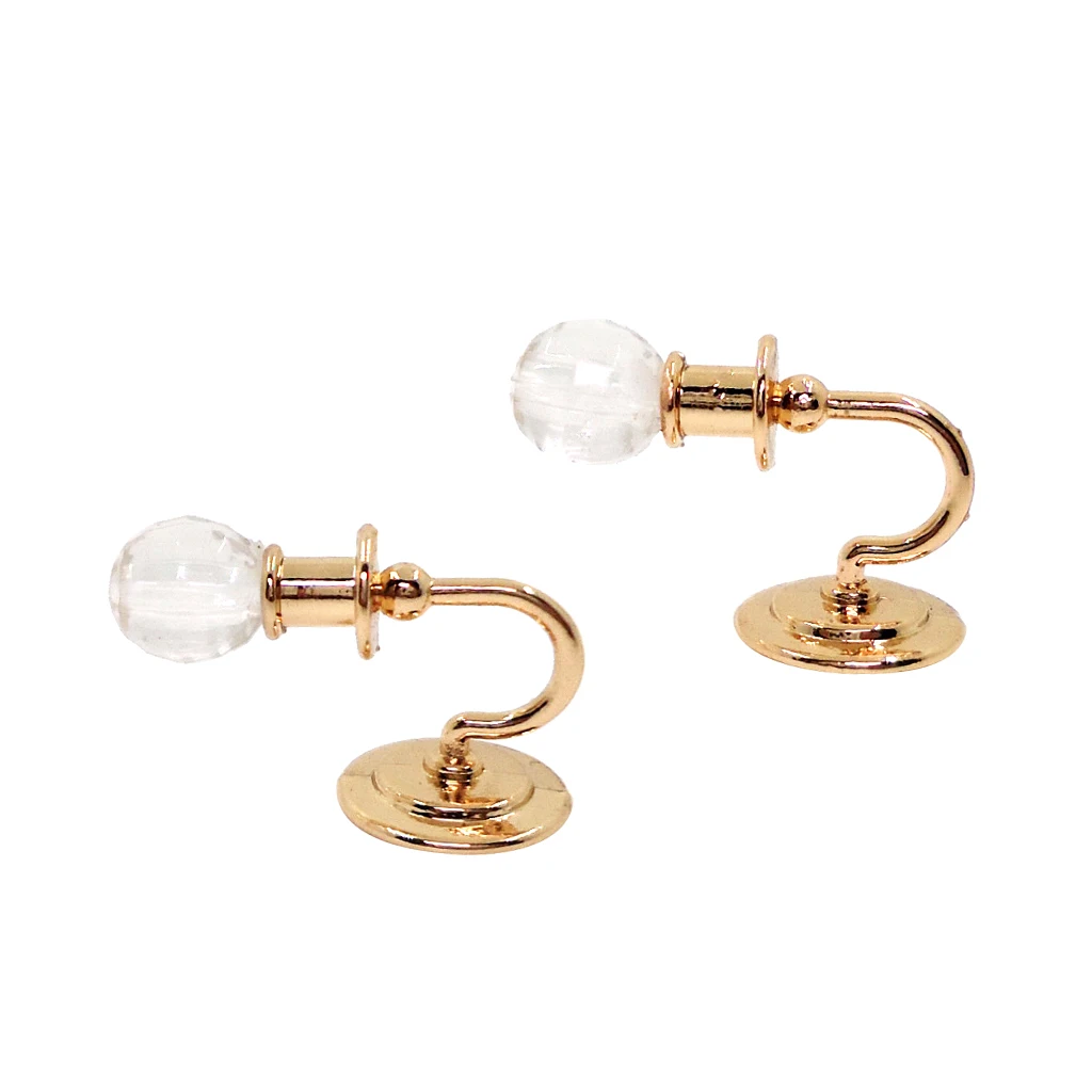 2pcs Vintage LED Light Wall Lamp Lighting 1:12 Dollhouse Miniatures