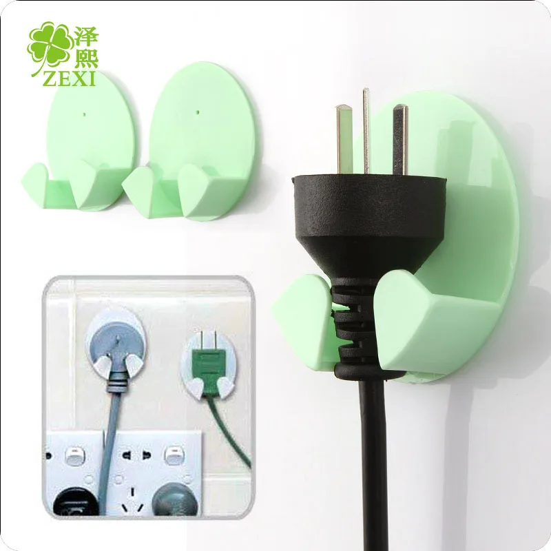 

10 PCs Plug Hook Plug Hook Electrical Plug Safety Protection Storage Finishing Rack