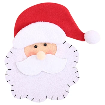

Christmas 6Pcs Knife Fork Set Holder Santa Claus Kitchen Table Decoration
