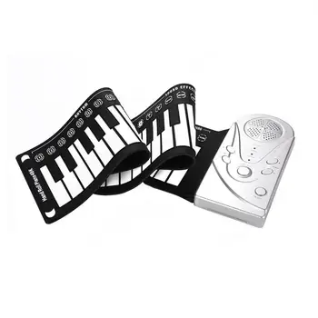 

49 keys with trumpet, hand roll, piano, portable folding electronic piano, the piano that can be rolled up, children learn to pr